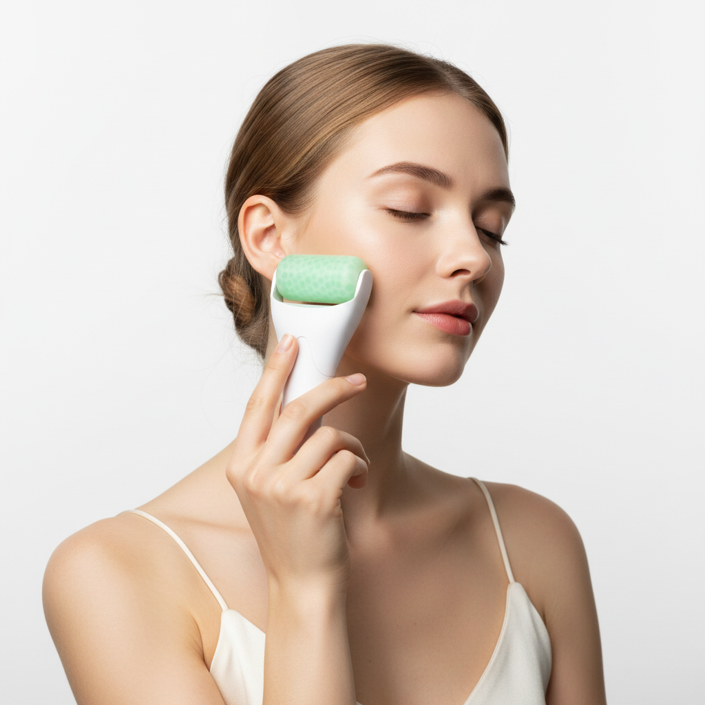Femme européenne rouleau blanc